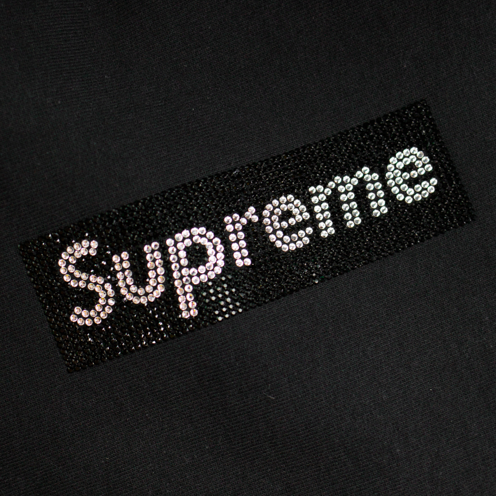 swarovski box logo hoodie